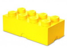 Cutie depozitare LEGO 2x4 galben foto
