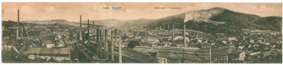 3132 - RESITA, Caras-Severin, Panorama - 3 old postcards - used - 1927 foto