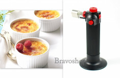 Set Creme Brulee cu 4 boluri si arzator - Set pentru prajituri foto