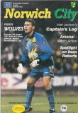 Program meci fotbal NORWICH CITY - WOLVERHAMPTON 09.08.1997 (Anglia)