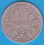 (1) MONEDA DIN ARGINT GERMANIA - 1 MARK 1899, LIT. A, PURITATE 900, NECURATATA, Europa