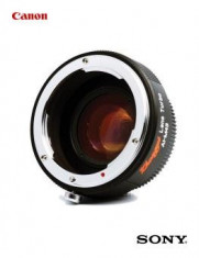 ZY Optics Lens Turbo adaptor obiective Canon pentru Sony foto