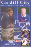 Program meci fotbal CARDIFF CITY - HULL CITY 25.11.1994