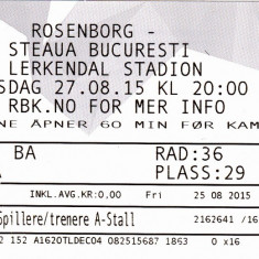 Bilet meci fotbal ROSENBORG - STEAUA BUCURESTI 27.08.2015