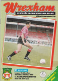 Program meci fotbal WREXHAM - HARTLEPOOL UNITED 05.05.1990
