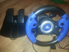 Volan + Pedale + schimbator viteze profesional Racing Wheel pt PLAYSTATION 2 PS2 foto
