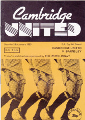 Program meci fotbal CAMBRIDGE UNITED - BARNSLEY 29.01.1983 (Anglia) foto