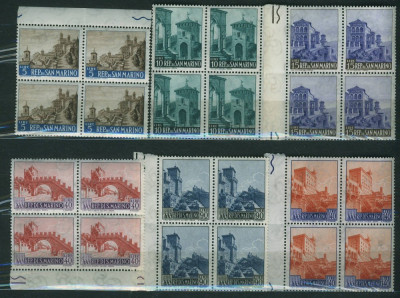 San Marino - blocuri de 4 timbre neuzate mnh foto