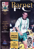 Program meci fotbal BARNET FC - ROCHDALE 21.10.1995 (Anglia)