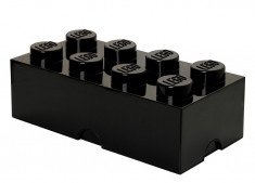 Cutie depozitare LEGO 2x4 negru foto