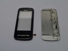 Carcasa Nokia C6 Cu TouchScreen Originala Swap 2 Piese Neagra foto