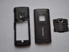 Carcasa Originala Samsung S7220 2 Piese si Capac Baterie Swap - Neagra foto