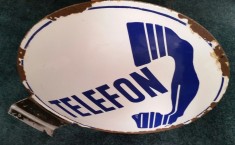 Reclama veche emailata Telefon foto