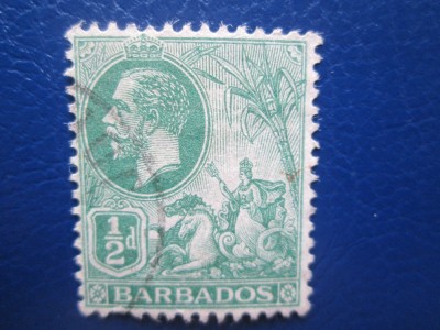 TIMBRE BARBADOS 1912 foto