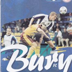 Program meci fotbal FC BURY - CREWE ALEXANDRA 05.09.2000 (Anglia)