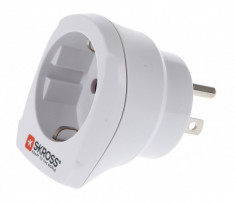 Adaptor priza EU -&amp;gt; USA Skross, priza standard Schuko, intrare 2 poli, iesire 3 poli &amp;quot;ADAPT-PLUG-EU/USA-SKRS&amp;quot; foto