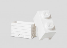 Cutie depozitare LEGO 1x2 alb foto