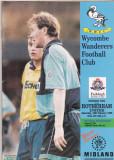 Program meci fotbal WYCOMBE WANDERERS FC - ROTHERHAM UNITED 18.02.1995(Anglia)