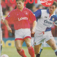 Program meci fotbal NOTTINGHAM FOREST -STOCKPORT 07.10.1992 (Anglia)