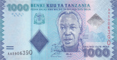 Bancnota Tanzania 1.000 Shilingi (2010) - P41 UNC foto