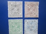 TIMBRE GERMANIA WURTTEMBERG SERIE 1906, Nestampilat