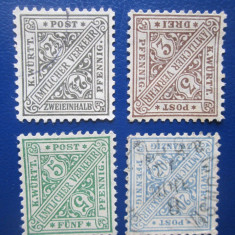 TIMBRE GERMANIA WURTTEMBERG SERIE 1906