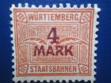 TIMBRE WURTTEMBERG 1916, Nestampilat