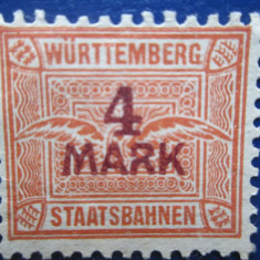 TIMBRE WURTTEMBERG 1916