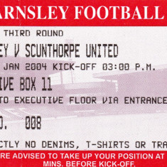 Bilet meci fotbal BARNSLEY - SCUNTHORPE UNITED 03.01.2004 (FA CUP - Anglia)