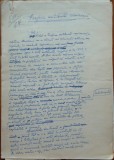 Manuscris Tudor Teodorescu Braniste, 8 foi, scris si semnat olograf