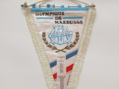 Fanion fotbal OLYMPIQUE MARSEILLE (dimensiuni 36X19 cm) foto