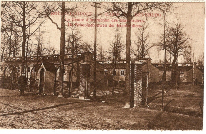 WW1 CAMP DE BEVERLO BELGIA CRUCEA ROSIE CENTRU DE INSTRUIRE A BRANCARDIERILOR