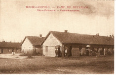 WW1 CAMP DE BEVERLO BELGIA BARACILE BLOCULUI DE INFANTERIE foto