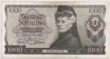 Bancnota Austria 1000 Schilling 1966 (1970) F - Numismatica Austria - Schilling Austria