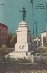 MOLDOVA CERCETASI TECUCI-STATUIA CERCETASULUI GIATA VIRGILIU CIRC. DEC.931 foto