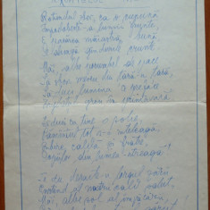 Poezie de Victor Eftimiu , scrisa si semnata olograf , mason , aroman