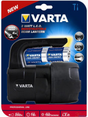 Varta 18750101421 lanterna LED 3W, neagra foto