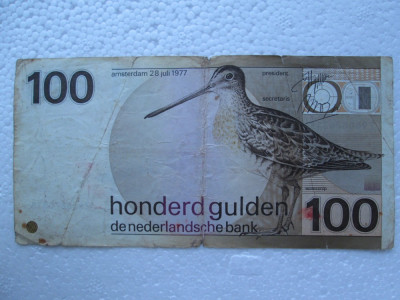 100 gulden 1977 Olanda Nederland guldeni / 7960870818 foto