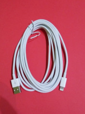 Cablu de alimentare / cablu de date USB A tata - compatibil cu iPhone 5 / 6 - 3m foto