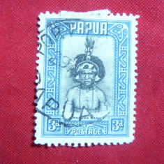 Timbru 3 pence Papua colonie britanica 1932 , stampilat