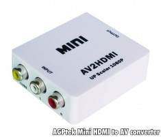 ADAPTOR ( convertor ) de la RCA ( AV ) la HDMI, video si audio ! foto