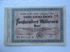 500 milioane marci Notgeld Solingen 500000000 millionen mark Germania 247495 foto