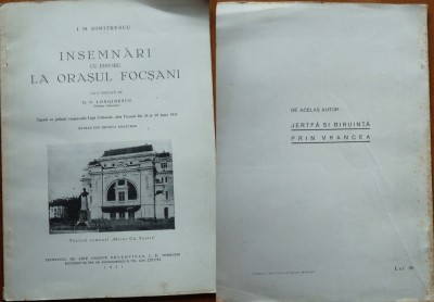 Dimitrescu, Insemnari cu privire la orasul Focsani, 1931 foto