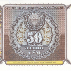 Bancnota Uzbekistan 50 Sum 1994 - P78 UNC