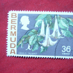 Timbru 36 C 1970 Flori- Bermuda , stampilat