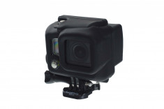 Husa din silicon pentru GoPro Hero 3 cu spatiu si parasolar pentru LCD BacPac foto