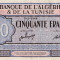 Bancnota 50 francs, franci Algeria si Tunisia 1949 - aUNC