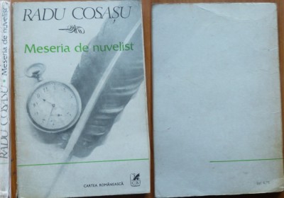 Radu Cosasu ,Meseria de nuvelist ,ed. 1 cu autograf consistent catre Radu Albala foto
