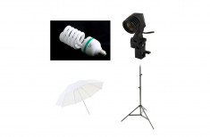Starter kit lumina continua pentru videochat cu umbrela de difuzie foto