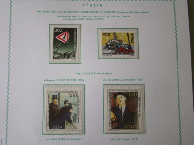 Timbre ITALIA - 1984 Cronologie Completa - Nestampilata Schaubeck fara Sarniera foto